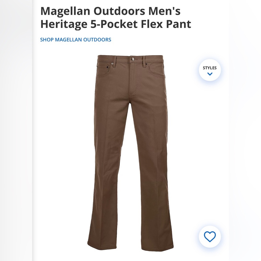 Magellan Outdoors Men's Heritage 5-Pocket Flex Pant